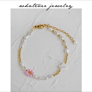 Cute Handmade Pearl and Bead Bracelet